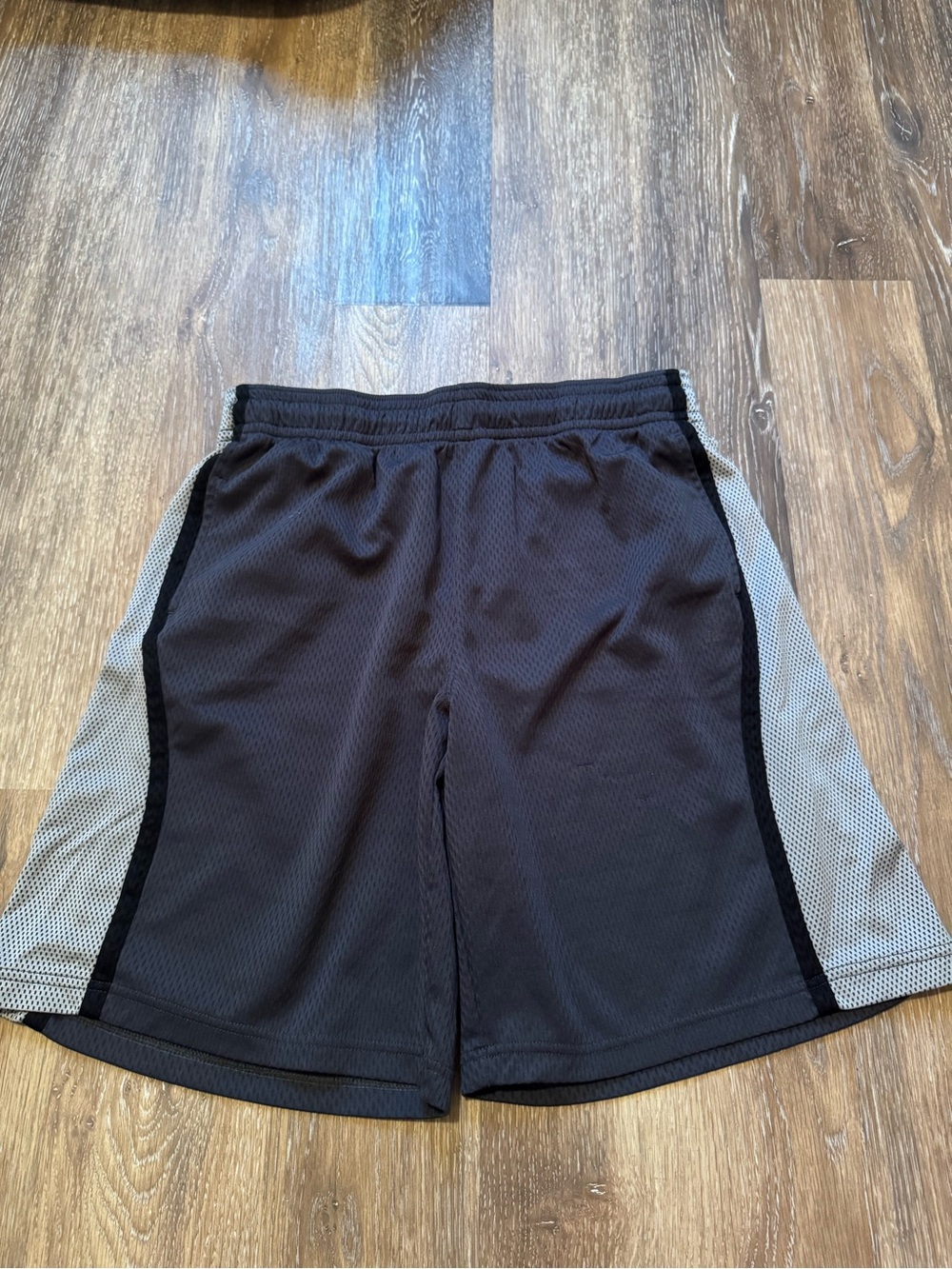 And1 Black Athletic Shorts with Gray Side Panels
